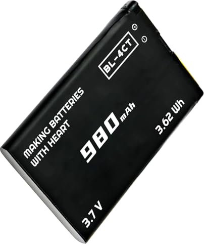 BL-4CT Akku,980mAh Li-Ion Ersatzakku für Nokia 2720 Fold, 5310, 6600 Fold, 6700 Slide, 7210 Supernova, 7230, 7310 Supernova, X3 Akku