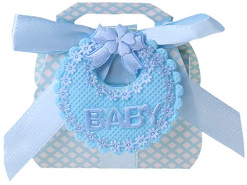 Süßigkeiten-Boxen mit Band für Babyparty, Taufe, Party, Gastgeschenk, 12 Stück