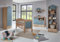 Arthur Berndt Babyzimmer Set Roofy 6-TLG. Kleiderschrank 1-türig, Wickelkommode, Babybett, Standregal, Wandregal, 2X Umbauseite
