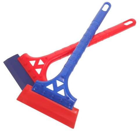 TOPBATHY Schneeschaufel aus Harz 2 Stück Auto Eiskratzer mit Langem Griff für Notfälle Camping und Wintereinsatz