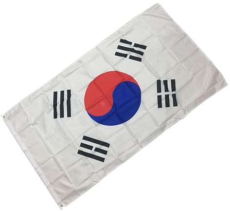 Südkorea Flaggen 152 X 91 Cm Nationalflaggen Aus Polyestergewebe Mit Metallösen Für Kulturelle Veranstaltungen Und Sportliche Aktivitäten Innendekoration Flagge