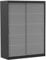 Fabryka Mebli Idźczak Kleiderschrank, Wohnzimmerschrank - Schwarz/Grau Schwebetürenschrank, Schlafzimmerschrank - ‎61 x 150 x 200 cm - Schrank für Schlafzimmer, Wohnzimmer, Garderobe, modern