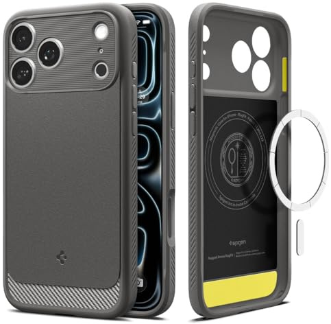 Spigen Rugged Armor MagFit Case for iPhone 17 Pro Max - Grey
