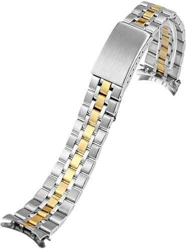 HiCycle2 Jubilee Ersatz-Armband für Rolex Tudor Prince, 19 mm Edelstahl (Goldmitte in der Mitte, 19 mm)