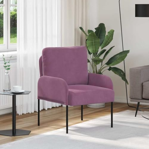 SooIarix Sofas mit Kissen Lila Sperrholz 55cm Sitzbreite Lounge Möbel Outdoor kleines Sofa Couch für Camping und modernes Wohnzimmer