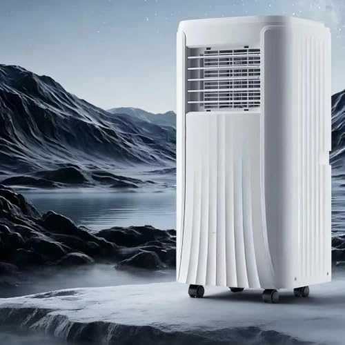 Climatiseur portable 9000 BTU avec déshumidificateur et ventilateur, unité de refroidissement écoénergétique pour un fonctionnement à faible bruit, télécommande et kit de fenêtre pour bureau à