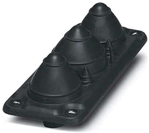 PHOENIX CONTACT MC-3/7-MULTI-67-PVO-BK Kabeldurchführungsplatte, 7 Anzahl der Leitungen, 222mm Länge, 92mm Breite, 43mm Höhe, 1 x 30mm-60mm Leitungsaußendurchmesser, Schwarz