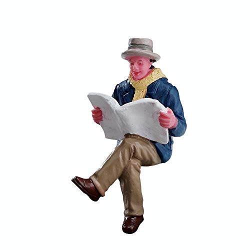 Lemax - Christmas Village - Figurine: Reading Morning Papers