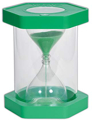 TickiT 92026 Sablier transparent géant, 1 Minute, 270 mm de diamètre, Vert