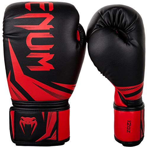 Venum, Challenger 3.0 Boxhandschuhe, Unisex Erwachsene, 16 Oz, Schwarz/Rot