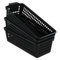 Yarebest 3-pack Small Plastic Handy Basket for Storage (Black)
