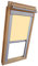 Sichtschutz-Rollo für VELUX Dachfenster für TYP GGU/GPU - 306 - Farbe hellgelb-creme - mit Aluminium Seitenschienen