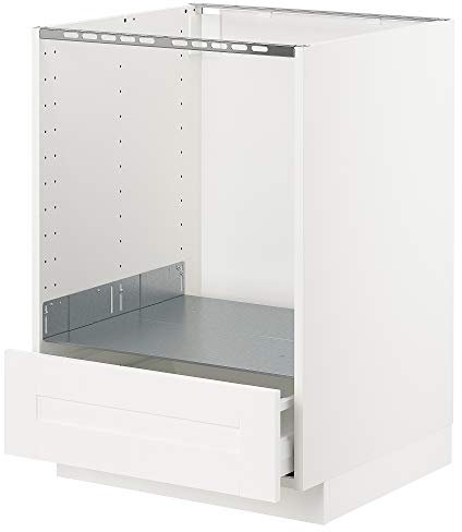 METOD/MAXIMERA Unterschrank für Backofen mit Schublade 60x61,6x88cm weiß/sävedal weiß