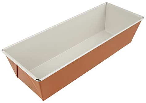 Dr. Oetker Molde cuadrado de 30 cm DieMaus, molde cuadrado para tartas, de chapa de acero de alta calidad, molde con revestimiento antiadherente reforzado con cerámica (color naranja y crema)