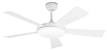 FARO BARCELONA 33803WP- SAONA LED Deckenventilator weiß mit DC SMART Motor (Smart 34150 Empfänger nicht enthalten)