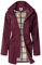 SaphiRose PONCHO Veste de Pluie Longue pour Femme Manteau à Capuche Coupe-Vent Imperméable d'Extérieur Vin Rouge XXL