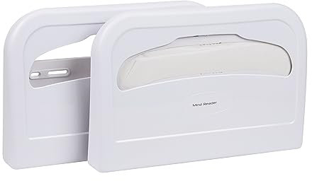 Mind Reader Lot de 2 distributeurs de Couverture de Toilette, protecteurs de siège en Papier jetables, Urnes murales, Rangement Suspendu pour Latrine, Feuilles de Pot hygiénique, Acrylique Robuste,