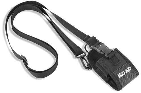 125 x 63 x 35mm / 4.9 x 2.5 x 1.4inch Radio Pouch Bag, Multi-Function Nylon Pouch Case Holder for Two Way Radio Walkie Talkie Holster Belt Bag with Adjustable Shoulder Strap (MSC-20D)