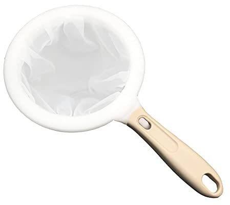 Filtre de cuisine 2 en 1 en maille ultra-fine en nylon - Passoire de filtrage à 400 mailles - Portable et réutilisable - Avec poignée amovible