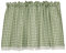ACMHNC Cortina de Cocina Semitransparente Estilo Rústico Vintage Cortina Corta de Algodón a Cuadros de Búfalo para Pequeña Ventana Muebles de Cocina 1 Pieza (Green,135cm x 70cm /53*28)
