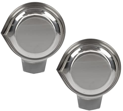 Operitacx Wiegenschild 2 Stücke Elektronische Waage Schalen Edelstahl Nachladen Waage Pfannen Pulver Flüssigkeit Messschalen Boot Für Schmuckherstellung Gewicht Digital (Silber) Maßstab