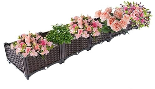 Hochbeet Schmal Balkon, Hochbeet Balkon Klein, Gartenbeet Outdoor, Pflanzbeete Garten, Pflanzkasten Hoch Innen, Blumenkasten Lang Balkon, für Garten &Terrasse