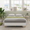 Novilla 35 cm Metallbett Metallrahmenbett Bettgestell mit Lattenrost Holzlattenunterstützung Grauer Bettgestellbezug Stauraum unter dem Bett 100 x 200 cm Schwarz