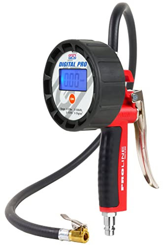 GAV Pistola Gonfiaggio Pneumatici Professionale Auto e Camion con Manometro Pressione Gomme 80mm - Digitale