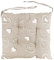 Coprisedia 6 Cuscini Sedia Lacci Double Face Quattro Punti Imbottiti Fantasia Cuore Shabby Cucina Sala Cotone (Beige)