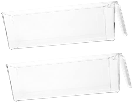 Levemolo 2pcs Airtight Food Storage Boxes Fridge Organizers Pulling Type Containers for Fruit Beer Beverages