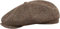 Sterkowski Shelby Mütze | Tweed Schiebermütze für Herren | Schirmmütze Ballonmütze Gatsby Mütze Paperboy Cap Newsboy Cap Blau/Braun 61 cm