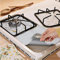 6Pcs Protecteurs de Cuisinière à Gaz Réutilisables, Plaque de Cuisson à Gaz Universel Protection d'écran Anti-adhésif en téflon Tapis de cuisinière à gaz Argent