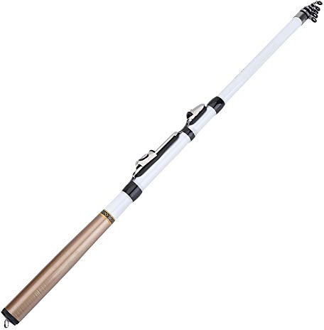 KIMISS Tragbares Teleskop-Angeln, Reise-Spinnstange, Canna-Spinnrute, Karbonfaser (2,4 m) (1.8)