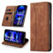 Leaisan Handyhülle für Xiaomi Redmi Note 12 Pro 5G Hülle Premium Leder Flip Klappbare Stoßfeste Magnetische [Standfunktion] [Kartenfächern] Schutzhülle für Redmi Note 12 Pro Tasche - Braun