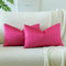 OTOSTAR 2 Stück samtweiche, solide dekorative Wurfkissenbezüge, Kissen, 40,6 x 61 cm, Lendenkissen, Couch-Kissenbezüge für Sofa, Bett, Heimdekoration (Hot Pink)