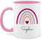 Tasse Tassen 325ml - Regenbogen Regenbögen - 325 ml - Rosa - mug sophia name rainbow personalisierte und herz kaffeetasse mädchen kindertasse