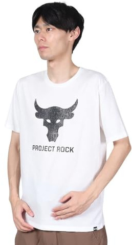 Under Armour Project Rock Payoff Herren-T-Shirt, kurzärmelig, (100) weiß/schwarz, XXL