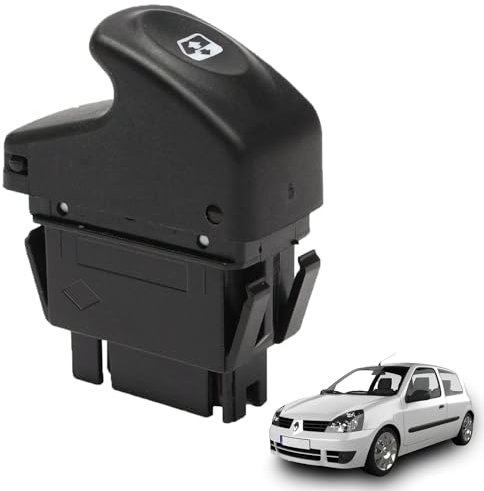 Interruptor Botón pulsador - Control Elevalunas Eléctrico Delantero Izquierdo o Delantero Derecho compatible MEGANE I SCENIC I MEGANE SCÉNIC KANGOO CLIO II 7700838101 7700421120