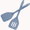 XiaoZu Silicone Spatula Turner Set, High Heat Resistant Spatulas with Seamless One Piece Design, Nonstick Rubber Flippers Utensils for Baking & Cooking,BPA-Free, 2 Pack (Starry Blue)