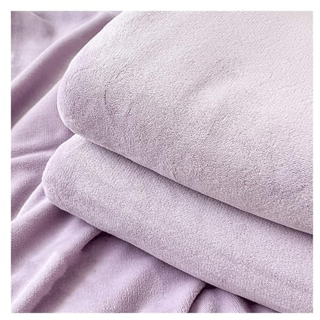 Premium warme Bettlaken ohne Gummizug Cashmere-Touch Betttuch Fleece Haustuch Flanell Laken ohne Gummi aus Microfaser Größen (Color : Purple, Size : 120x230cm)