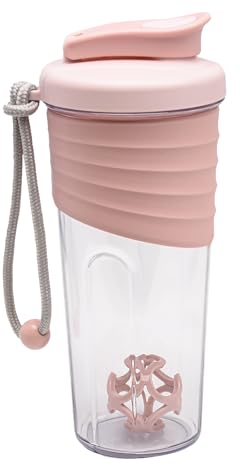 Teaque Protein Shaker Flasche 700ml, Eiweiß Shaker mit BlenderBall, Shaker Proteinshake, Proteinshaker Flasche Auslaufsicher, BPA-Frei, Fitness Mixer Cups für Cremige Whey Proteinpulver Shakes- Rosa