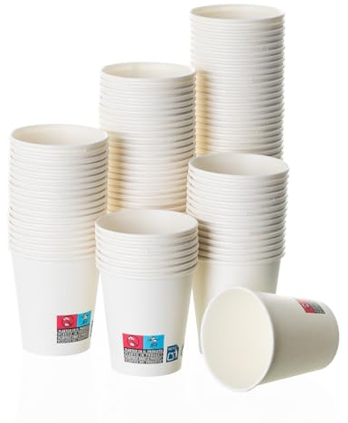 600 vasos desechables café 200 cc, 600 vasos cartón antifugas, biodegradables, compostables, reciclables, vasos cartón café, agua, infusiones, 600 vasos bebidas frías y calientes fiestas y eventos.