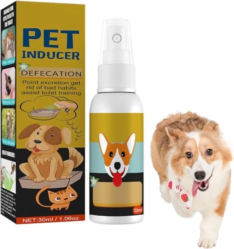 Rakiuty Dog Potty Training Spray,Pet Toilet Location Sprayer,Pet Defecation Inducer,Training Dog Cat Toilet Defecation Agent for Indoor & Outdoor Use