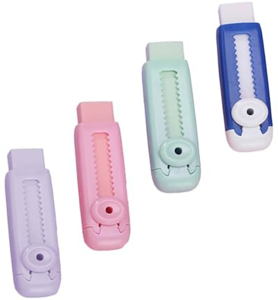 4 gomme creative retrattili con pennello, gomma colorata push-pull Gomme Da Cancellare Gomma Da Cancellare Gomma Kawaii Gomme Gomme Da Cancellare Bambini Per Scrivere Ufficio Da Disegno