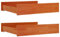vidaXL Bettschubladen 2 STK., Bettschublade mit Rollen, Schublade für Bett, Bettkasten Bettschubkasten, Wachsbraun Massivholz Kiefer