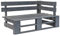 KLYEON Outdoor-Eckbank Paletten Holz Grau, Terrassen Sitzmöbel