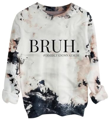 Generisch Sweatshirt Damen, Oversized Pullover Hoodie, Rundhalsausschnitt Kapuzenpullover Sweatjacke, Kapuze Langarm Motiv Buchstaben Druck Hoodies, Bequem Leicht Oberteile, Lässig Lockere Frauen