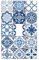 Hulnulnu Blue Moroccan Tiles Light Switch Plate Cover 1 Gang Toggle Decorative Wall Plate, Screws Included, Unbreakable Moroccan Tiles Light Switch Plate Cover Decorative Wall Plate, Screws Included