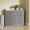 HARELA Heizkörper-Abdeckung, Modernes Lamellen-Design, Heizkörperverkleidung, Paravent oder Lüftungsgitter, für Zuhause, Büro Flur Wohnzimmer Schlafzimme(80 * 70 * 25cm/31.5 * 27.6 * 9.84in)