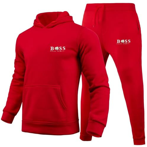 RUMAOZIA Jogginganzug Herren 2-Teilig Tracksuit Slim fit Winter Sportanzug Y2K Loose Freizeitanzug Tracksuit Hoodie und Sporthose Trainingsanzug Zweiteiliger Kapuzenpullover und Jogginghose